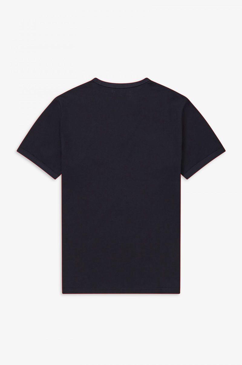 Navy Fred Perry Ringer Men's T Shirts | PH 1747AHKP